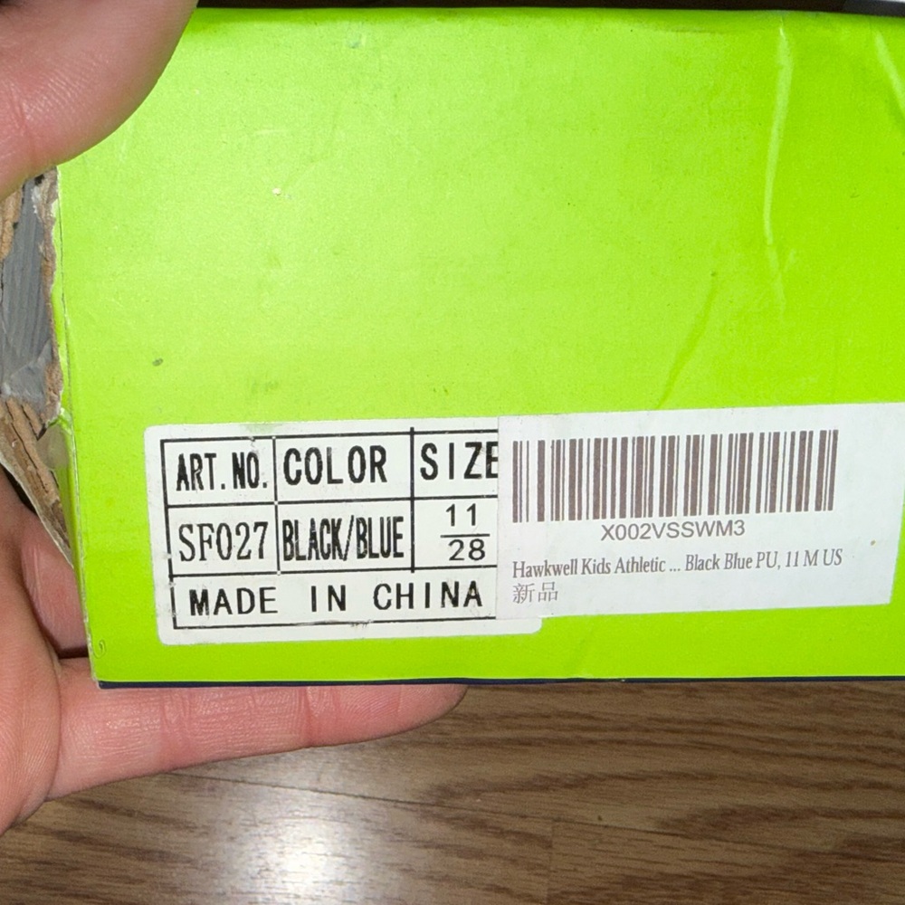 Hawkwell Kids Soccer Cleats Black Blue Size 11 US Youth FG New - Picture 6 of 6